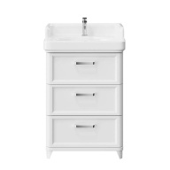 PO.M.60.3/WHT Тумба POMPEI напольная с 3 ящиками 60, белая глянцевая KERAMA MARAZZI