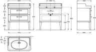PO.M.80.2/WHT Тумба POMPEI напольная с 2 ящиками 80, белая глянцевая KERAMA MARAZZI