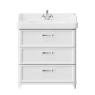 PO.M.80.3/WHT Тумба POMPEI напольная с 3 ящиками 80, белая глянцевая KERAMA MARAZZI