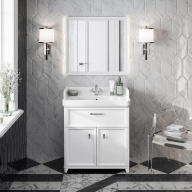 PO.M.80.3/WHT Тумба POMPEI напольная с 3 ящиками 80, белая глянцевая KERAMA MARAZZI