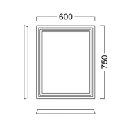 PO.mi.60/CAM Зеркало POMPEI 60, камео бежевый глянцевый KERAMA MARAZZI