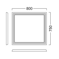 PO.mi.80/CAM Зеркало POMPEI 80, камео бежевый глянцевый KERAMA MARAZZI