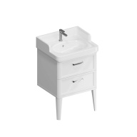PO.N.60.2/WHT Тумба POMPEI напольная с 2 ящиками 60, белая глянцевая KERAMA MARAZZI