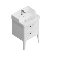 PO.N.60.2/WHT Тумба POMPEI напольная с 2 ящиками 60, белая глянцевая KERAMA MARAZZI