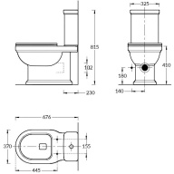 Унитаз POMPEI напольный с крепежом без сиденья PO.wc.01 KERAMA MARAZZI