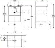 PRO.50.1/OLM Тумба PRO подвесная 1 ящик 50, вяз KERAMA MARAZZI