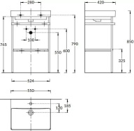 PRO.55.01/BLK.M Металлическая структура PRO 55 напольная, черная матовая KERAMA MARAZZI