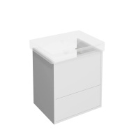 PRO.55.2/WHT.M Тумба PRO подвесная 2 ящика 55, белая матовая KERAMA MARAZZI