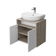 PRO.60.2/WHT Тумба PRO подвесная 2 дверцы 60, белая глянцевая KERAMA MARAZZI