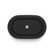 CN.NN.wb.65/BLK.M Раковина CANALETTO 65x40 жемчужно-черная, матовая KERAMA MARAZZI