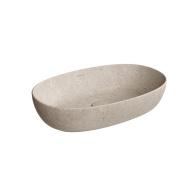 Раковина Плаза 60 см накладная с донным клапаном, риккарди бежевый KERAMA MARAZZI Раковина Плаза 60 см накладная с донным клапаном, риккарди бежевый KERAMA MARAZZI