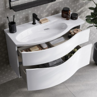RV.100Lh/WHT.M Тумба RIVA 100 см левая, белая матовая KERAMA MARAZZI