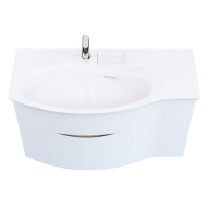 RV.100Lh/WHT.M Тумба RIVA 100 см левая, белая матовая KERAMA MARAZZI
