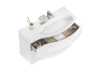RV.100Rh/WHT.M Тумба RIVA 100 см правая, белая матовая KERAMA MARAZZI