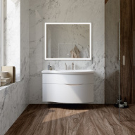 RV.100Rh/WHT.M Тумба RIVA 100 см правая, белая матовая KERAMA MARAZZI