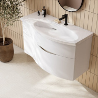 RV.100Rh/WHT.M Тумба RIVA 100 см правая, белая матовая KERAMA MARAZZI