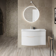 RV.wb.100Lh Раковина RIVA мебельная левая с крепежом  100, белая глянцевая KERAMA MARAZZI