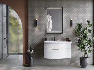 RV.wb.100Lh Раковина RIVA мебельная левая с крепежом  100, белая глянцевая KERAMA MARAZZI