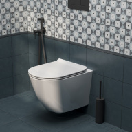SF.wc.02 Унитаз Sfera/Сфера подвесной безободковый с крепежом, белый глянцевый KERAMA MARAZZI
