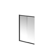 VE.100.BSD.BLK.M Шторка на ванну VETRO, раздвижная, 100х150, матовый черный KERAMA MARAZZI