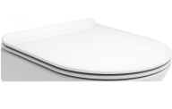 PLMR.seat.02/WHT Сиденье PLAZA Modern/BG Rimless Slim soft close+clip up, белый KERAMA MARAZZI