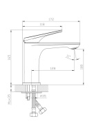 TO.2501.KM.CR Смеситель Тондо для раковины без донного клапана, хром KERAMA MARAZZI