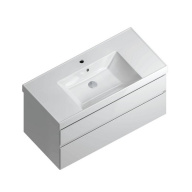 CU.100/WHT Тумба CUBO подвесная 100 белая 2 ящика KERAMA MARAZZI