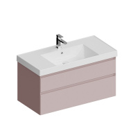 CUB.100.2/MAL Тумба CUBO подвесная с ящиками 100, мальва матовая KERAMA MARAZZI