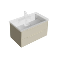 Тумба Элеганс подвесная 80 см, 2 ящика, жемчужный лён KERAMA MARAZZI