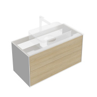 KMPMCb100MVc2 Тумба Plaza Modern/Плаза Модерн подвесная 100, push, 2 ящика, дуб виченца KERAMA MARAZZI