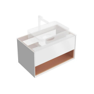 KMPMCb80MSh1 Тумба Plaza Modern/Плаза Модерн подвесная 80, push, 1 ящик, подсветка, белая матовая+сахара KERAMA MARAZZI