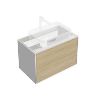 KMPMCb80MVc2 Тумба Plaza Modern/Плаза Модерн подвесная 80, push, 2 ящика, дуб виченца KERAMA MARAZZI