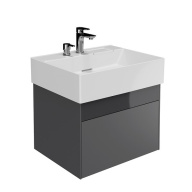 LO.60.2/ST Тумба LOGICA подвесная 2 ящика 60 см, стальной серый KERAMA MARAZZI
