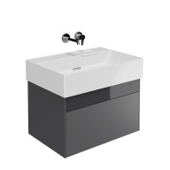LO.70.2/ST Тумба LOGICA подвесная 2 ящика 70 см, стальной серый KERAMA MARAZZI