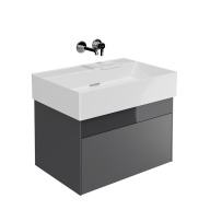 LOG.70.2/ST Тумба LOGICA подвесная 2 ящика 70 см, стальной серый KERAMA MARAZZI