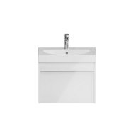 MO.60.1+1/WHT Тумба MODULA подвесная 60 с ящиком 1+1, белая глянцевая KERAMA MARAZZI