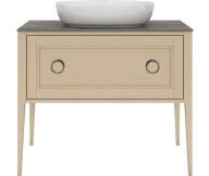 PL.CN.100.1+1/CAP.M Тумба PLAZA Classic NEO напольная 1+1 ящик 100, капучино матовый KERAMA MARAZZI