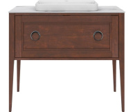 PL.CN.100.1+1/NUT.M Тумба PLAZA Classic NEO напольная 1+1 ящик 100, орех матовый KERAMA MARAZZI