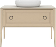 PL.CN.120.1+1/CAP.M Тумба PLAZA Classic NEO напольная 1+1 ящик 120, капучино матовый KERAMA MARAZZI