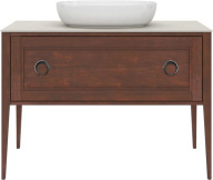 PL.CN.120.1+1/NUT.M Тумба PLAZA Classic NEO напольная 1+1 ящик 120, орех матовый KERAMA MARAZZI