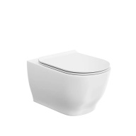 MO.wc.02 Унитаз Modula подвесной безободковый с крепежом, белый глянцевый KERAMA MARAZZI
