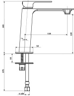 V2CR205KM Смеситель FIORETTO для раковины без донного клапана, хром KERAMA MARAZZI