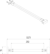 VE.FB250.BSD.CR Фиксатор для стеклянной шторки VETRO, 25 см, хром KERAMA MARAZZI