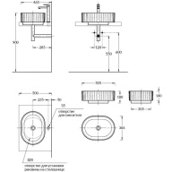 VE.wb.50/BLK.M Раковина ARTBASIN Vento 50 см, цв черный матовый KERAMA MARAZZI