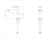 VL.2601.KM.SST Смеситель Велато для раковины без донного клапана, брашированная сталь KERAMA MARAZZI