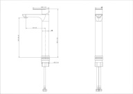 VL.2602.KM.SST Смеситель Велато для раковины высокий без донного клапана, брашированная сталь KERAMA MARAZZI