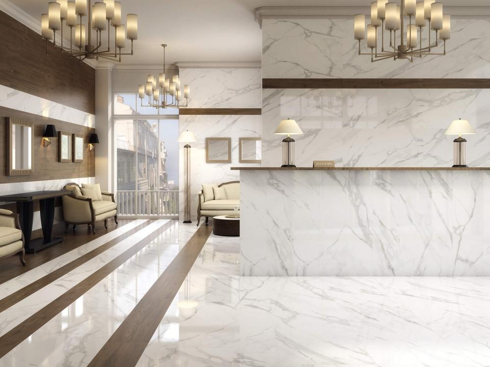 Керамогранит с золотистыми вкраплениями под Калакатту