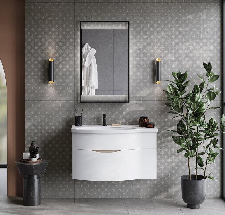 Раковина с асимметричной чашей и скрытым сифоном Раковина с асимметричной чашей и скрытым сифоном