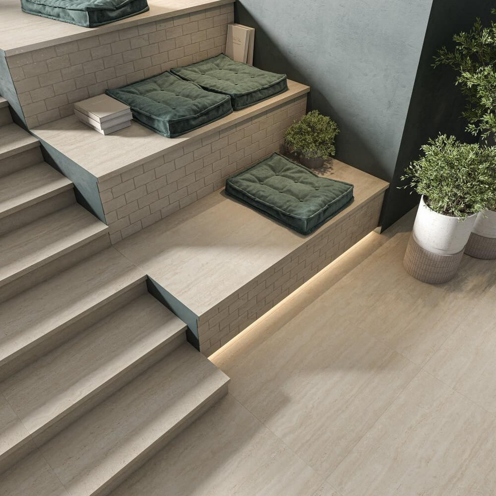 Керамогранит под травертин в крупных форматах