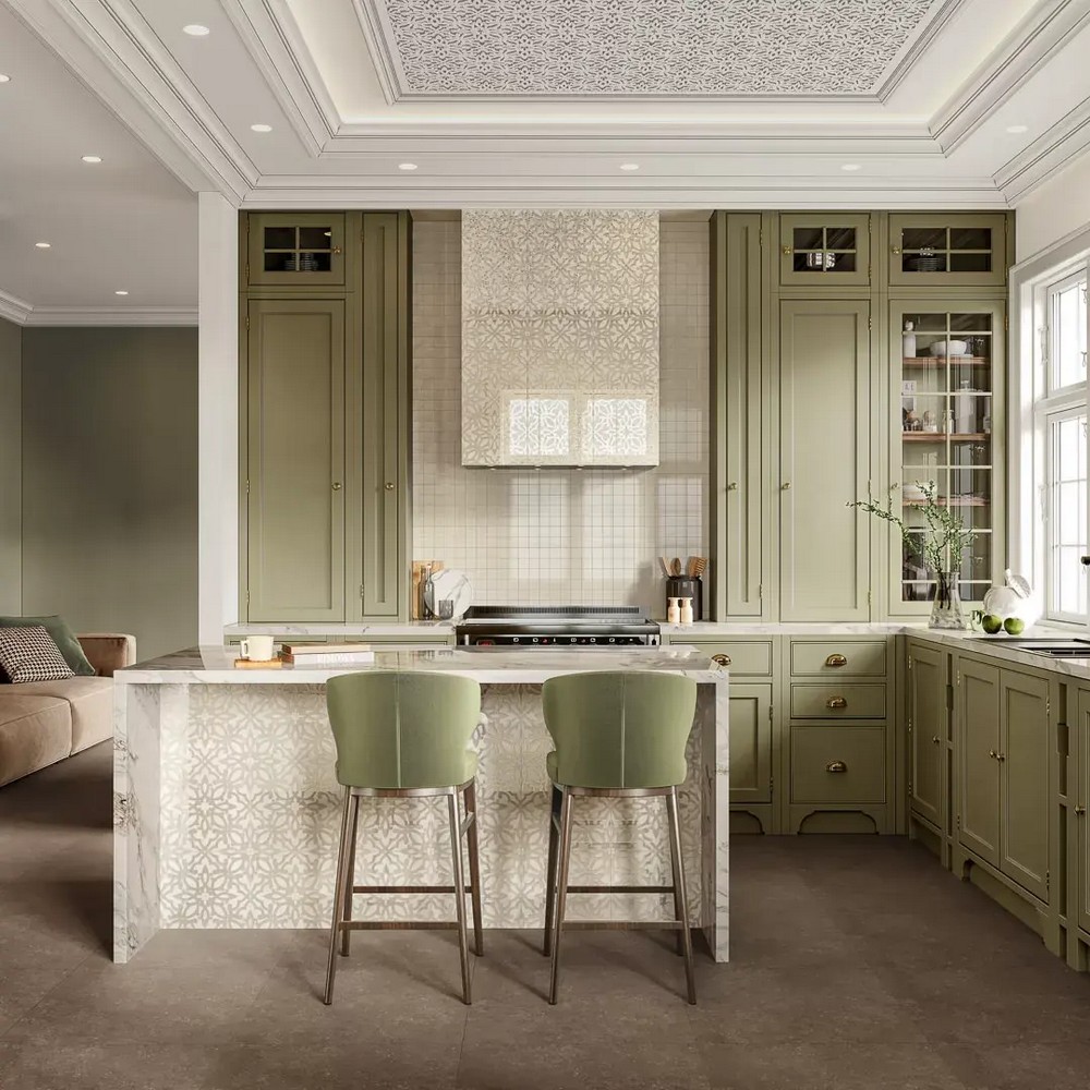 Глянцевый декор с растительным орнаментом формата 30×60 см Глянцевый декор с растительным орнаментом формата 30×60 см